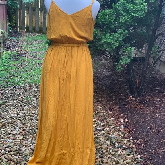 Forever 21 Yellow Sundress Maxi with Spaghetti Straps - Picture 2 of 5